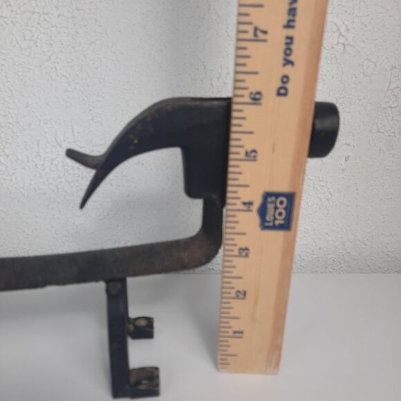 Welded Scrap Metal Dog Figurine Hammer Head Boot Scraper 15", 6" Tall UNIQUE VTG - Picture 2 of 10